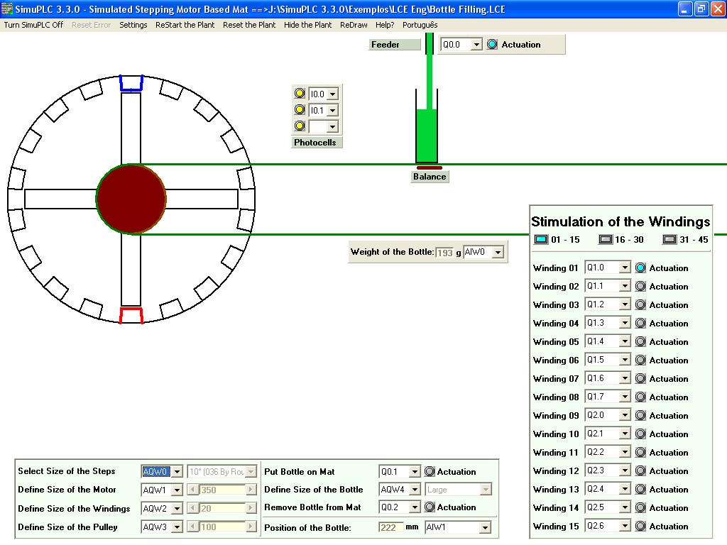 simulated stepmotor